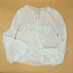 BCBGeneration Flared Sleeve Peasant Blouse